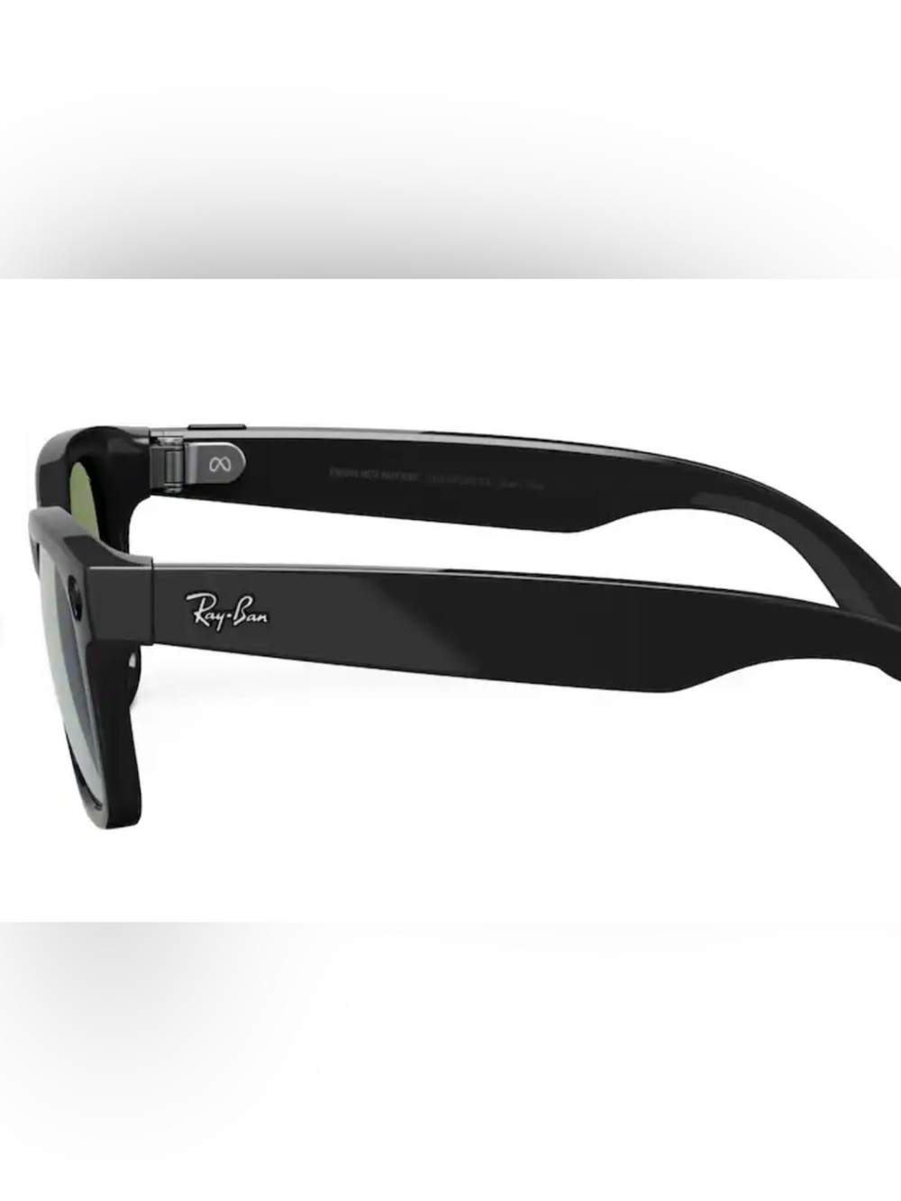 Ray-Ban Meta Matte Black Frame Sunglasses with Transitions to Green Lenses. NEW - Picture 3 of 9